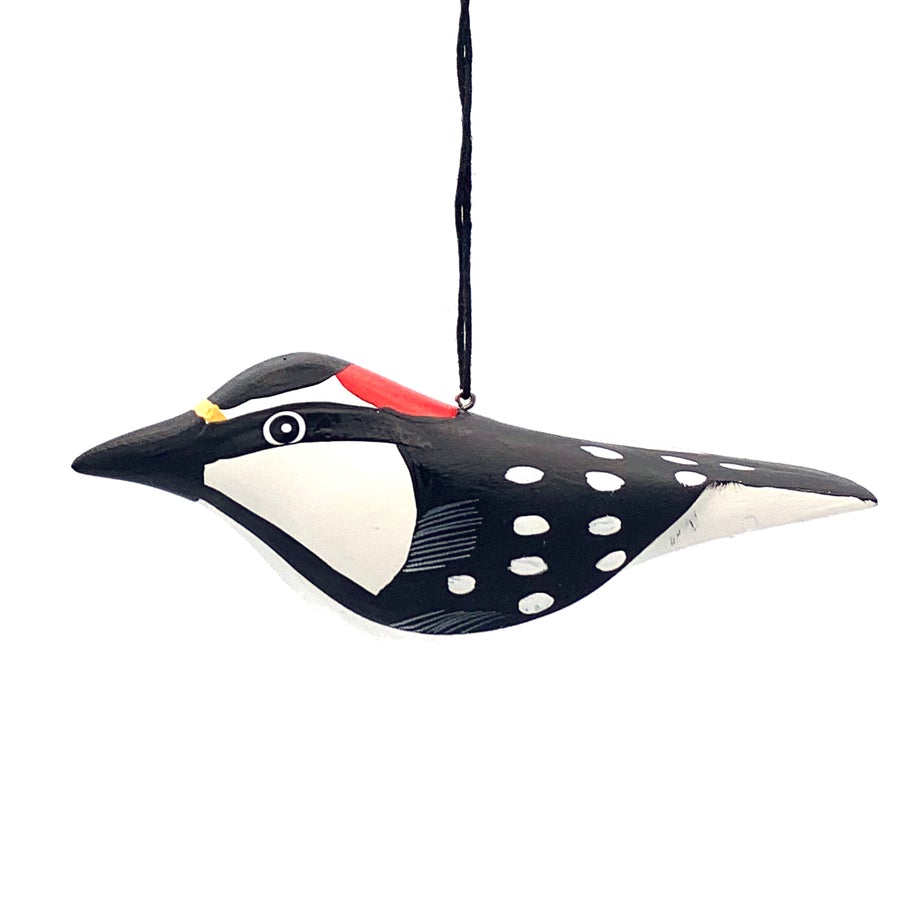 Downy Woodpecker Balsa Ornament