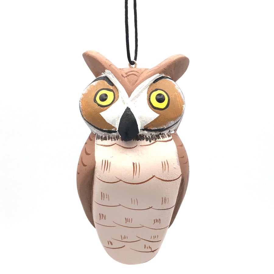 Great Horned Owl Balsa Ornament