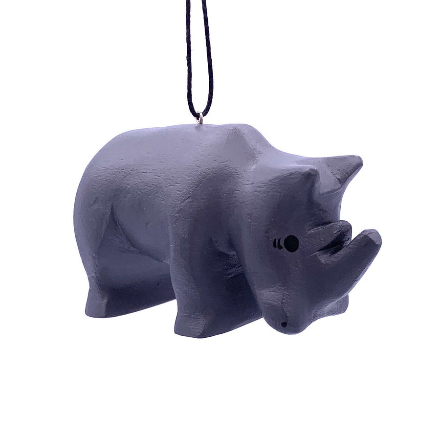 Rhino Balsa Ornament