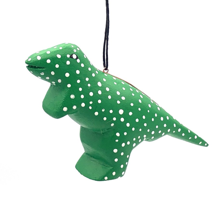 Whimsical T-Rex Balsa Ornament