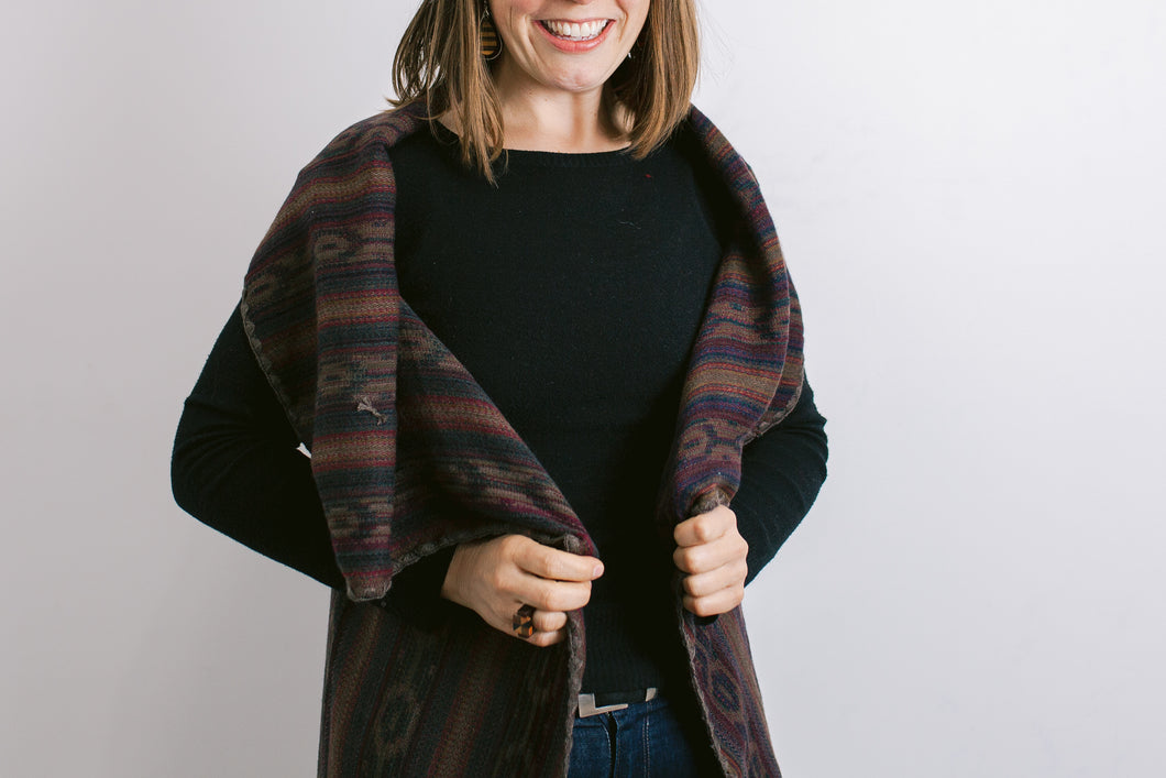 Long Geometric Vest