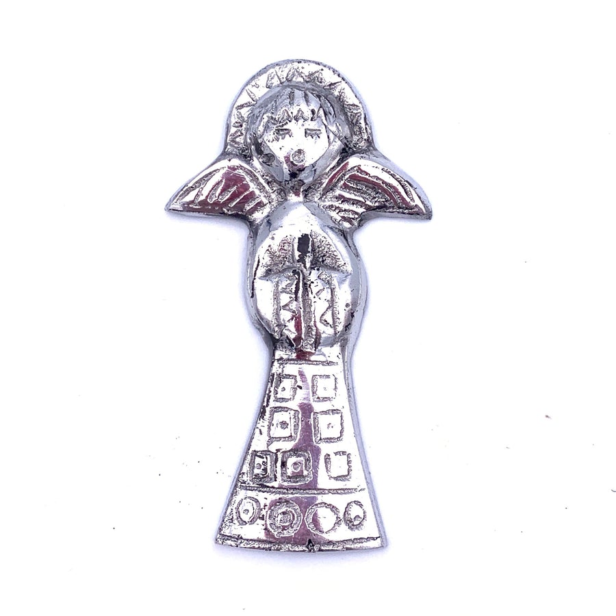 Recycled Aluminum Angel Singing (Mini)
