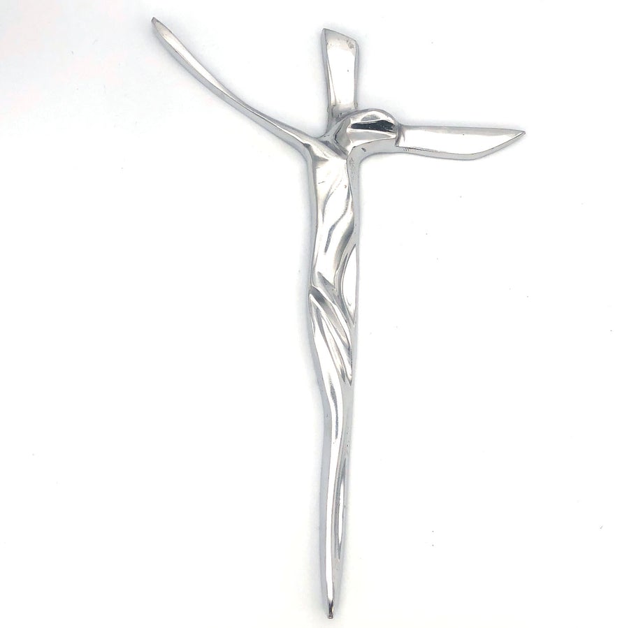 Recycled Aluminum Modern Cross (Large)
