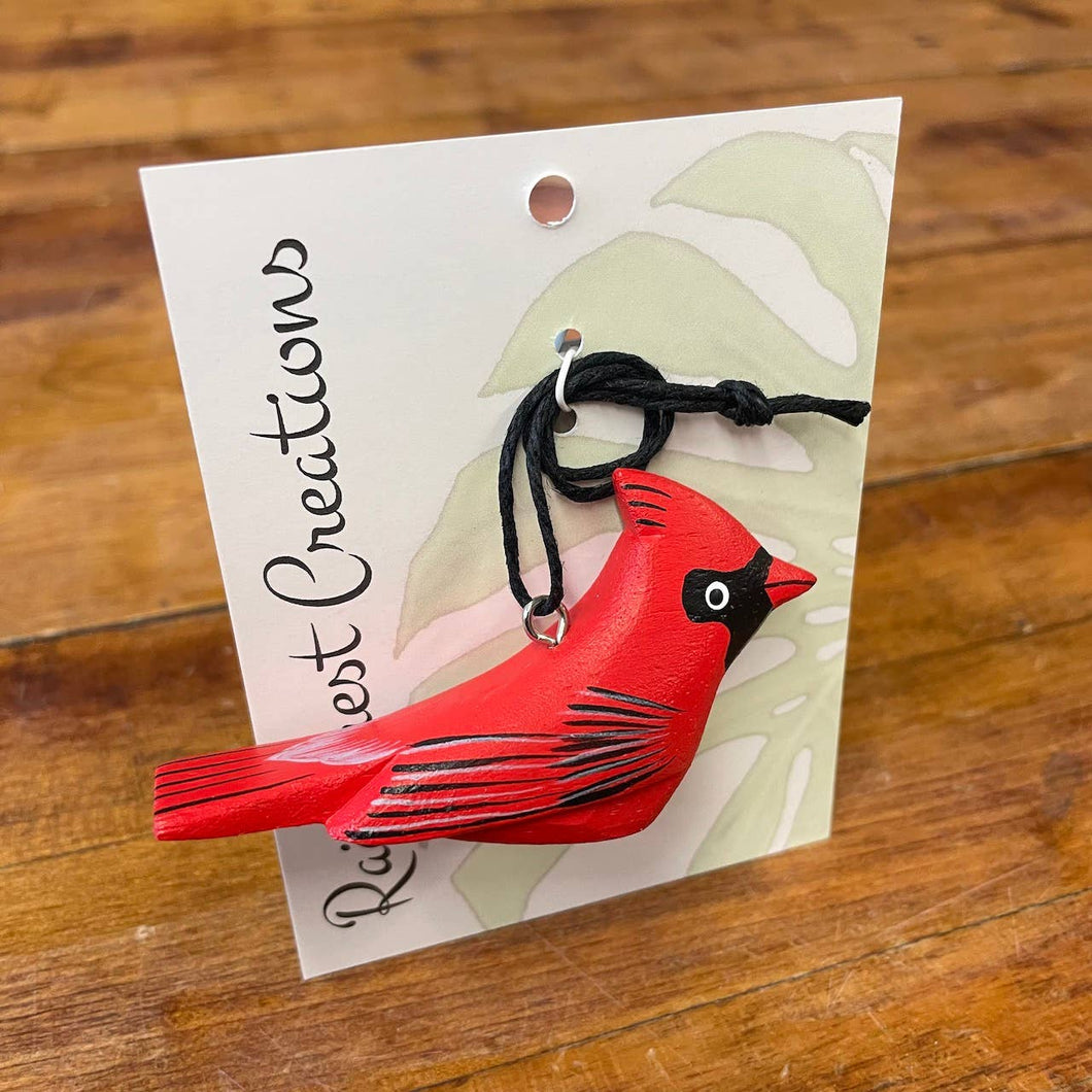 Mini Cardinal Balsa Ornament