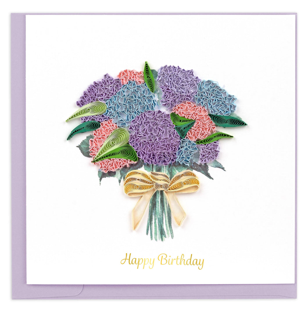 Hydrangea Bouquet Happy Birthday