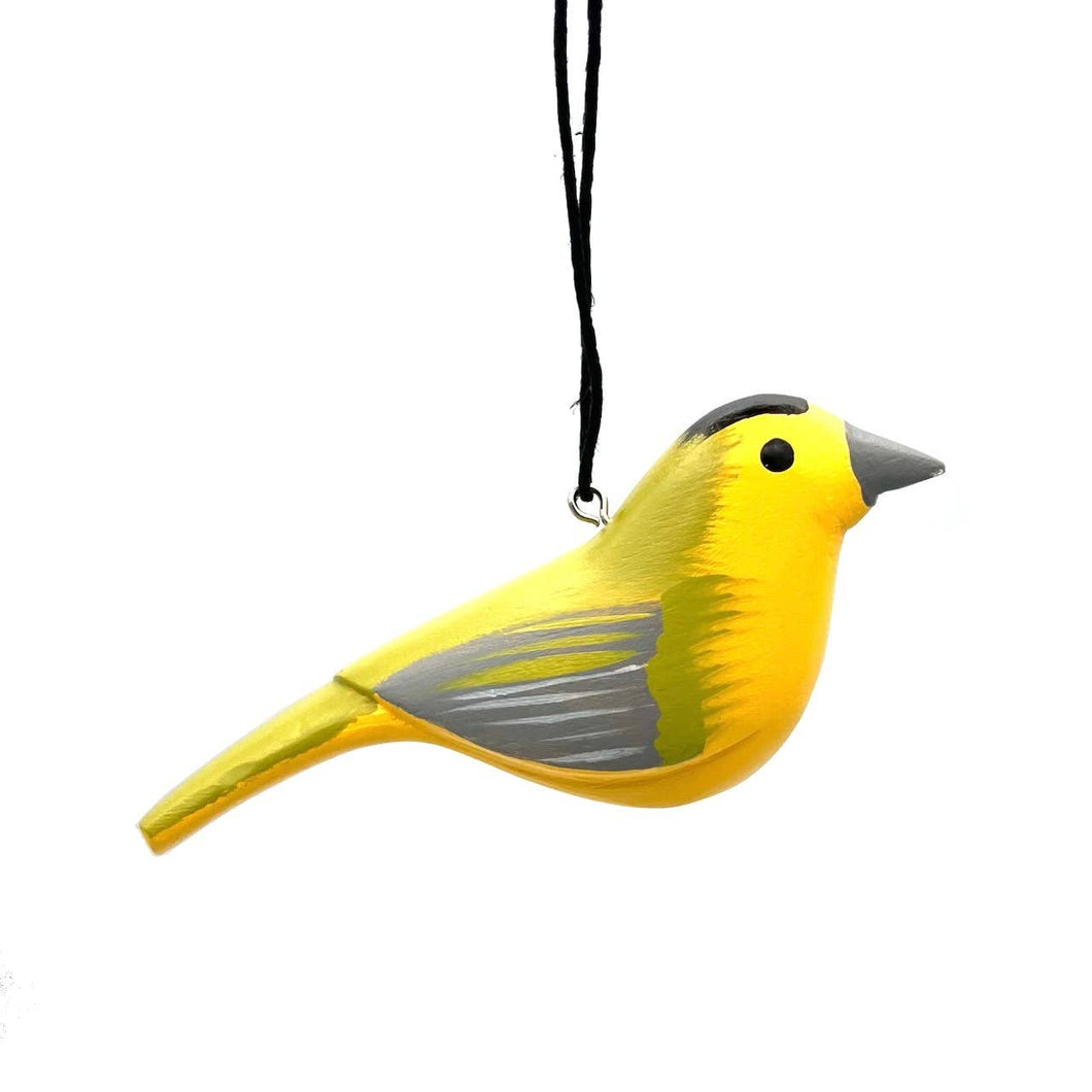 Wilson's Warbler Balsa Ornament