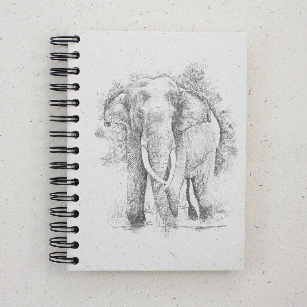 Large Notebook Elephant Tusker Sketch