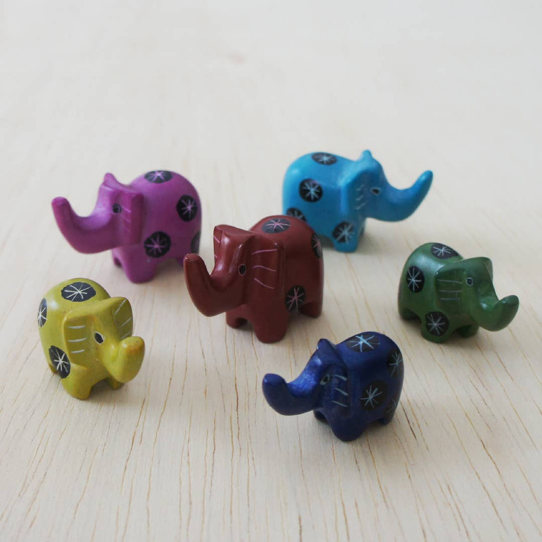 Soapstone Tiny Elephants