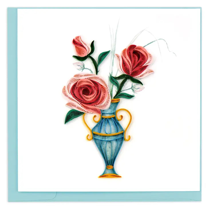 Victorian Rose Bouqet Quilling Card