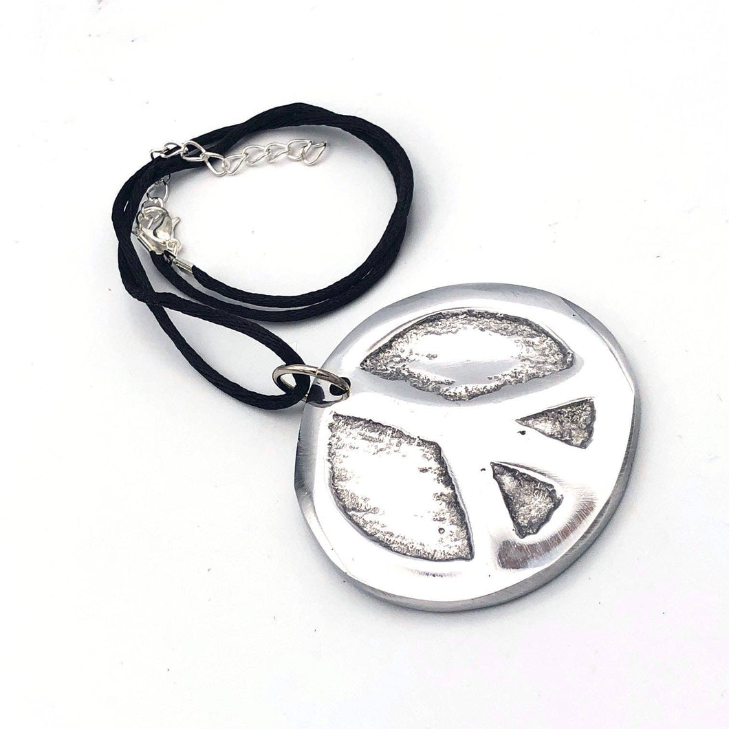 Recycled Aluminum Peace Sign Necklace