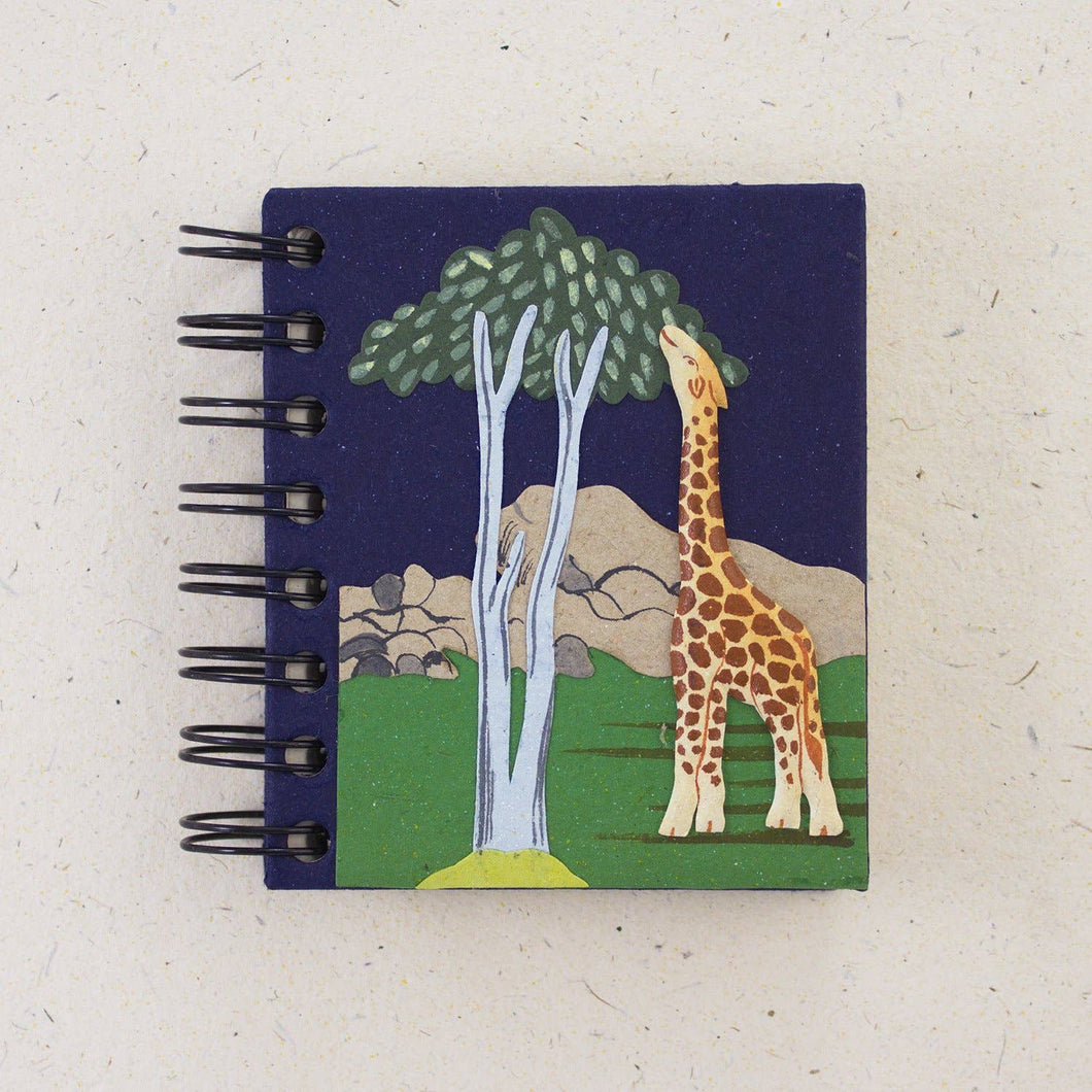 Small Notebook Giraffe Dark Blue