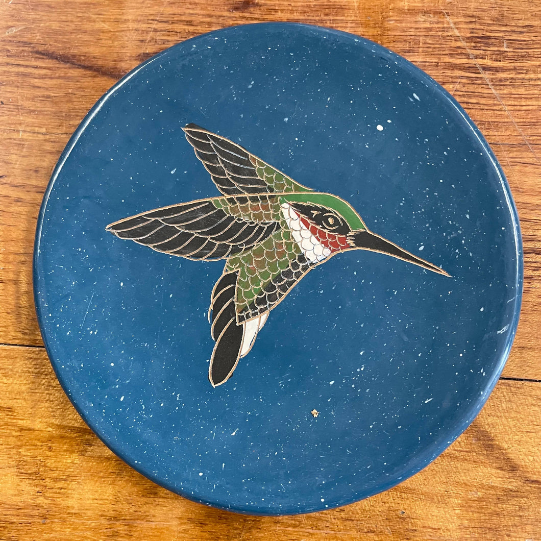 Ceramic Ring Dish - Ruby-throated Hummingbird