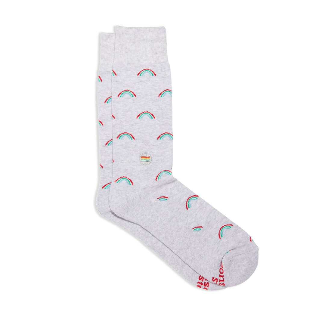 Socks that Save LGBTQ Lives (Radiant Rainbows) - Medium