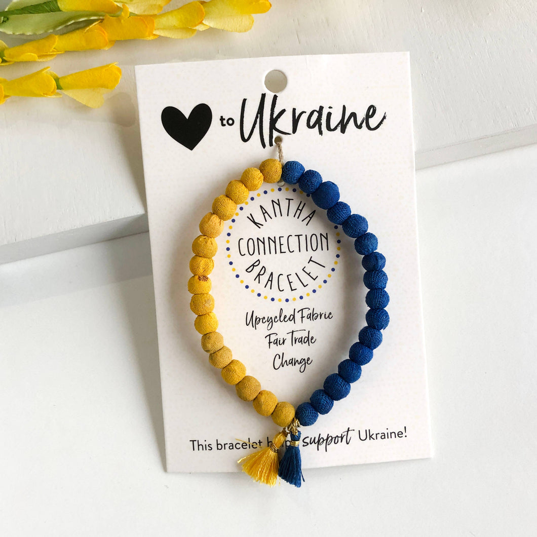 Kantha Connection Bracelet - Love to Ukraine