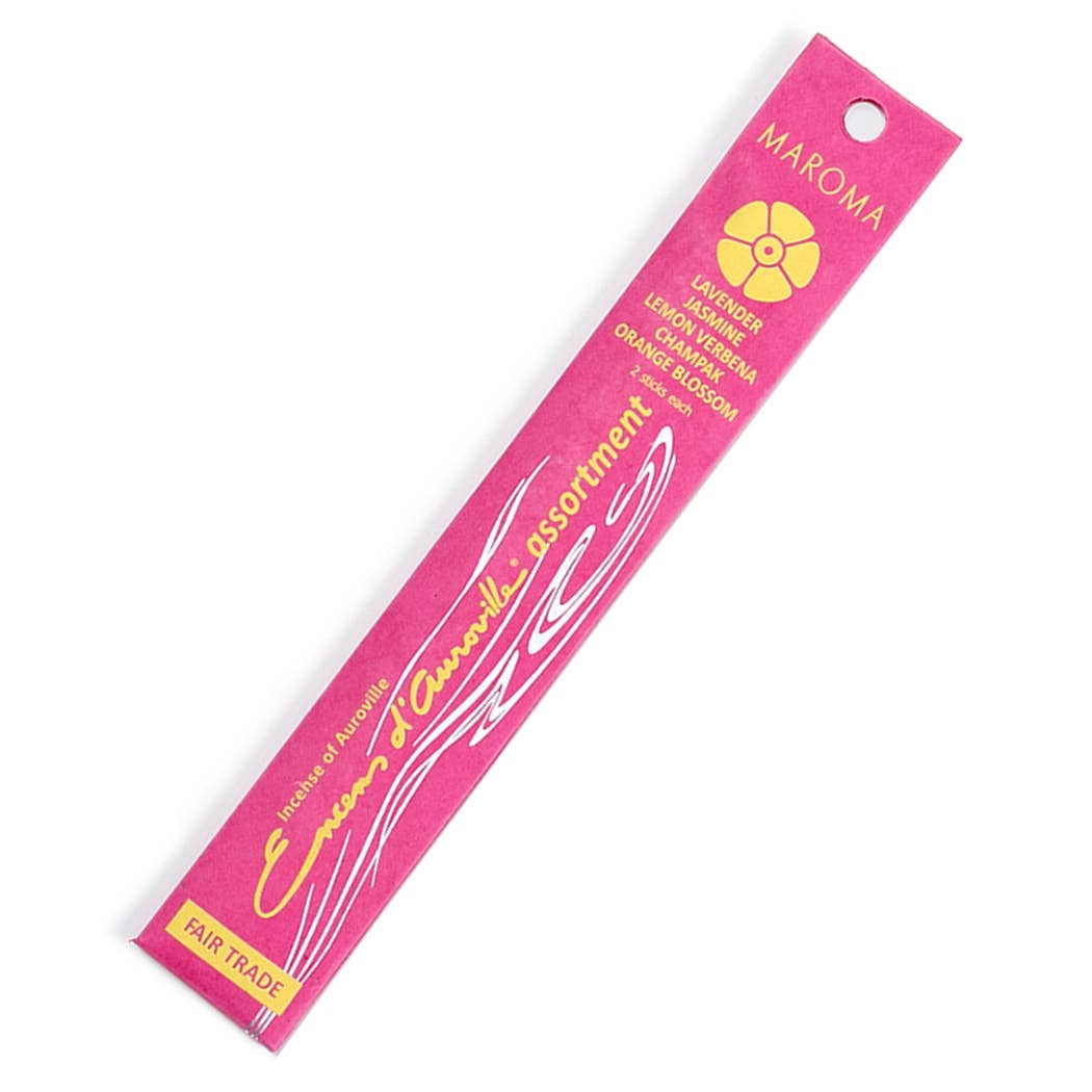 Premium Stick Incense Assortment 1 (Lavender, Jasmine, Lemon Verbena, Champak, Orange Blossom)