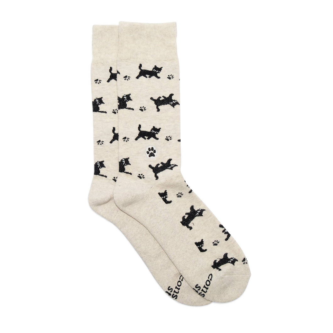Socks that Save Cats (Beige Cats) - Small