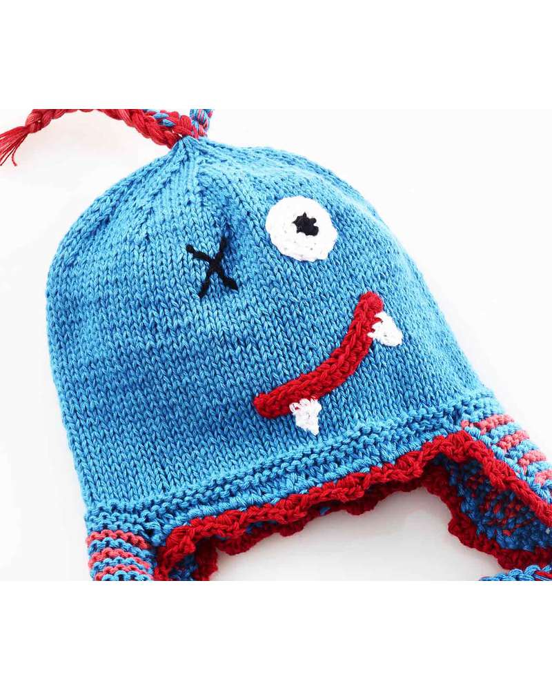 Blue Scary Monster Hat (6-12months)