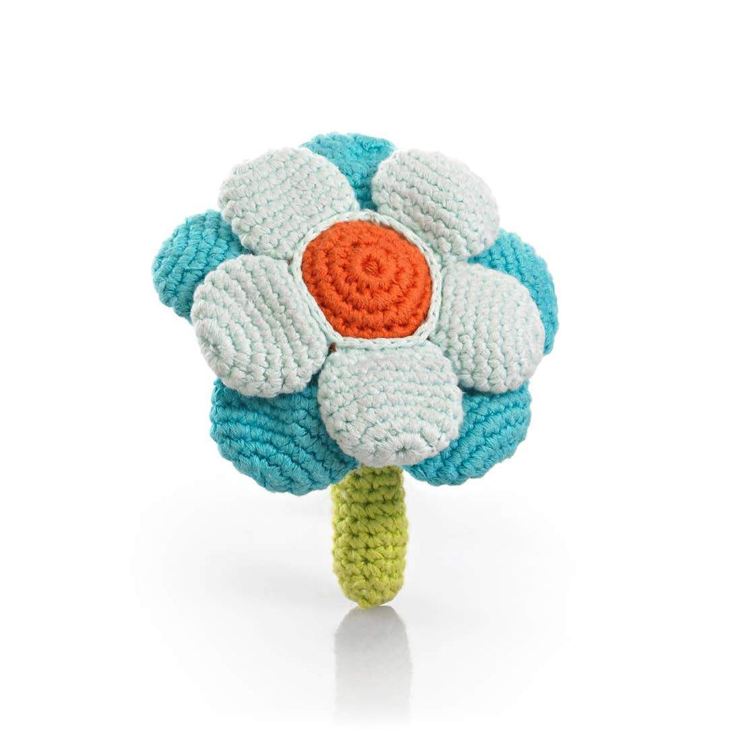Turquoise Flower Rattle