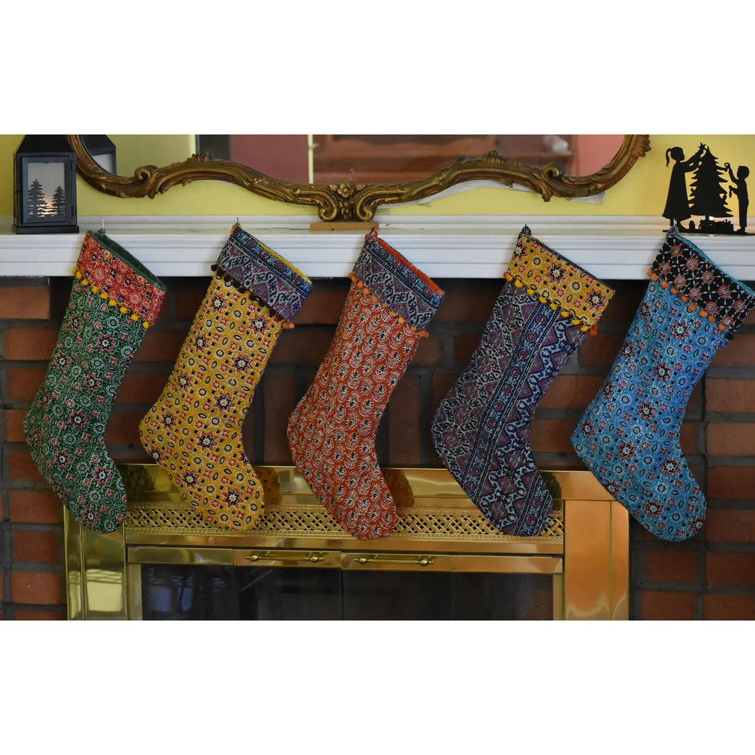 Kantha Stitched Stockings