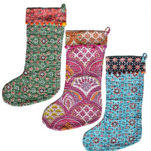 Load image into Gallery viewer, Kantha Stitched Stockings
